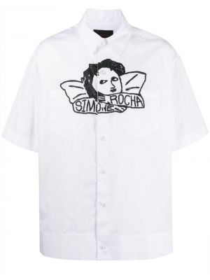 Риза с принт Simone Rocha бяло