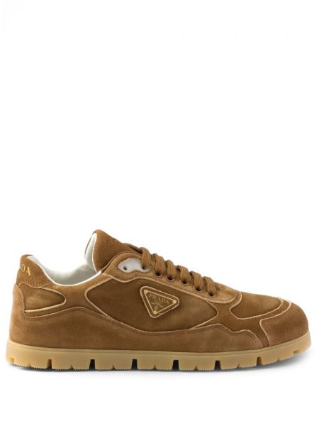 Ruskind sneakers Prada brun