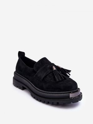 Pantofi loafer din piele de căprioară Kesi negru