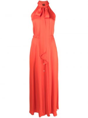 Sukienka bez rękawów z dekoltem w serek Aspesi pomarańczowa