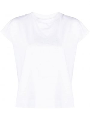 T-shirt ricamato Peserico bianco