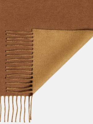 Kašmírový vlnený šál s výšivkou Loewe hnedá