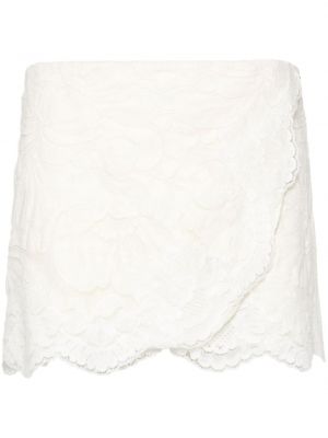 Φούστα mini με δαντέλα Nº21 λευκό