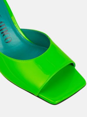 Lakované kožené sandále The Attico zelená