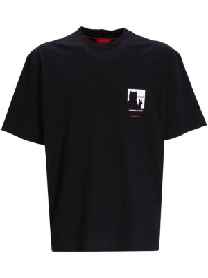 T-shirt con stampa Hugo nero