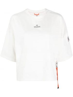 Тениска с принт с кръгло деколте Parajumpers бяло