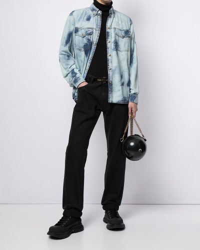 Jeanshemd mit print Versace Jeans Couture blau