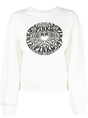 Trykt sweatshirt Pinko hvit