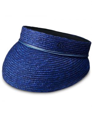 Cappello con visiera intrecciato Maison Michel blu