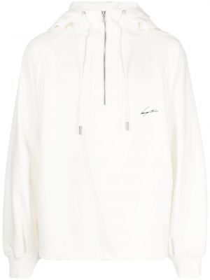 Pamučna hoodie s kapuljačom s printom Songzio bijela