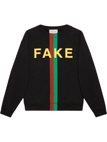 Sweatshirt aus baumwoll mit print Gucci schwarz