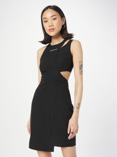 Φόρεμα με σκίσιμο Calvin Klein Jeans μαύρο
