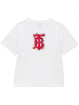 T-shirt för tjejer Burberry Kids vit