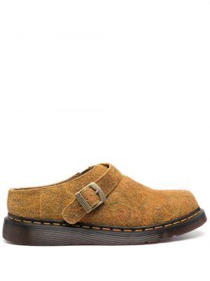 Pantofi loafer din piele de căprioară Dr. Martens galben