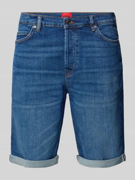 Szorty jeansowe z kieszeniami Hugo niebieskie