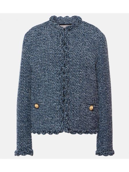 Tweed jeansjacka Valentino blå