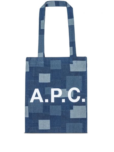 Shopper kabelka A.p.c. modrá