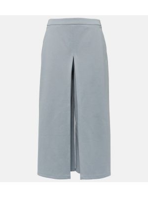 Pantaloni culotte di cotone Max Mara grigio