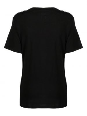 Koszulka bawełniana z nadrukiem Dkny czarna