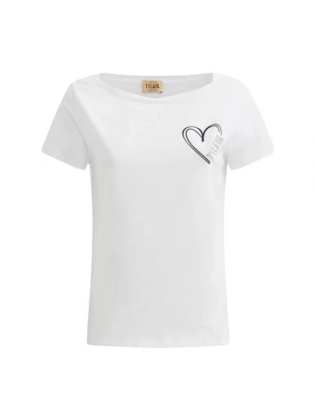 Herzmuster t-shirt Alviero Martini 1a Classe weiß