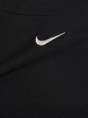 Kροπ τοπ με κοντό μανίκι Nike μαύρο