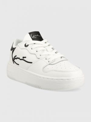 Sneakersy skórzane Karl Kani białe