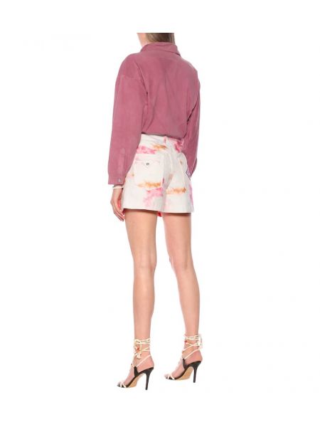 Pantaloncini a vita alta tie-dye Isabel Marant rosa