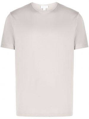 Rund hals t-shirt Sunspel grå