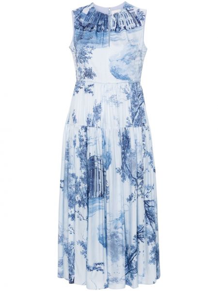 Μίντι φόρεμα με σχέδιο Erdem μπλε