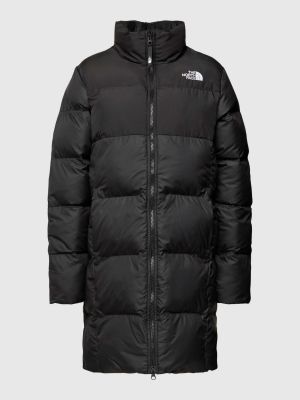 Czarny pikowany płaszcz ze stójką The North Face