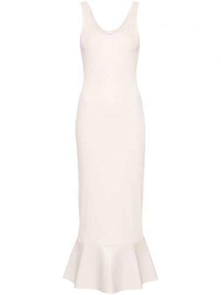 Μάξι φόρεμα πέπλουμ Nanushka λευκό
