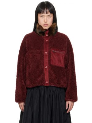 Бордовая куртка из теста Sandy Liang
