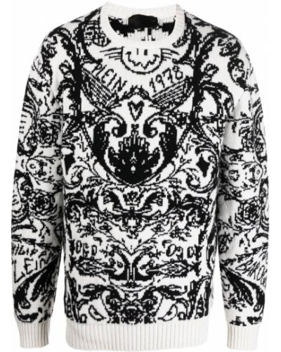 Пуловер Philipp Plein бяло