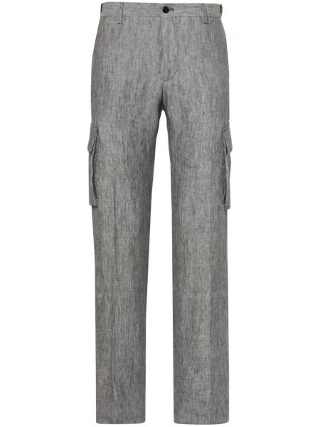 Pantalon cargo slim avec poches Corneliani gris