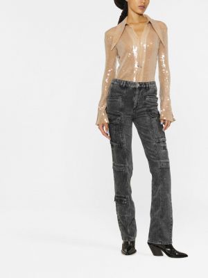 Skinny džíny s oděrkami Isabel Marant černé