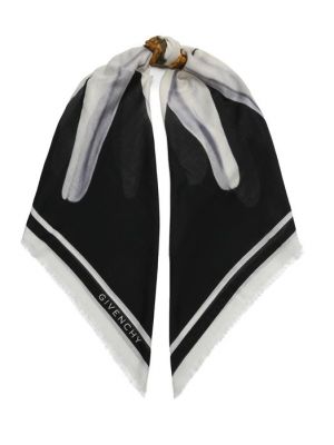 Кашемировый шелковый шарф Givenchy белый