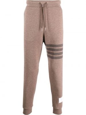 Pantalon de joggings en laine Thom Browne marron