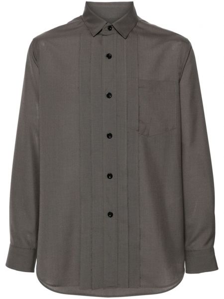 Plisovaná dlouhá košile Sacai šedá