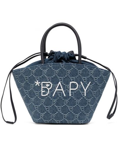 Brodert shoppingbag Bapy By *a Bathing Ape® blå