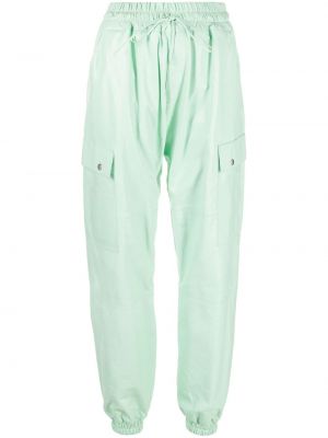 Кожени спортни панталони Liska зелено