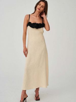 Beżowa sukienka midi Undress Code