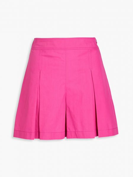 Розовые плиссированные хлопковые шорты Boutique Moschino