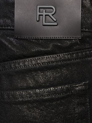 Straight fit džíny s nízkým pasem Ralph Lauren Collection černé