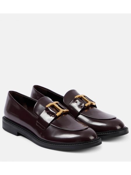 Læder loafers Chloe rød