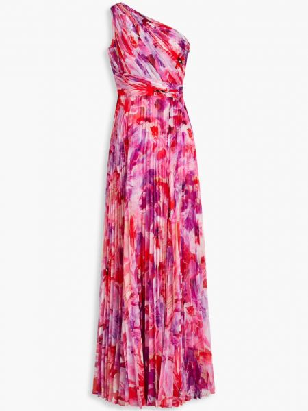 Шифоновое платье в цветочек с принтом Marchesa Notte