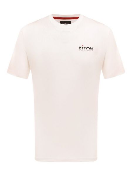 Хлопковая футболка Kiton белая