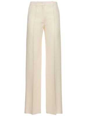 Svilene ravne hlače iz krep tkanine Valentino