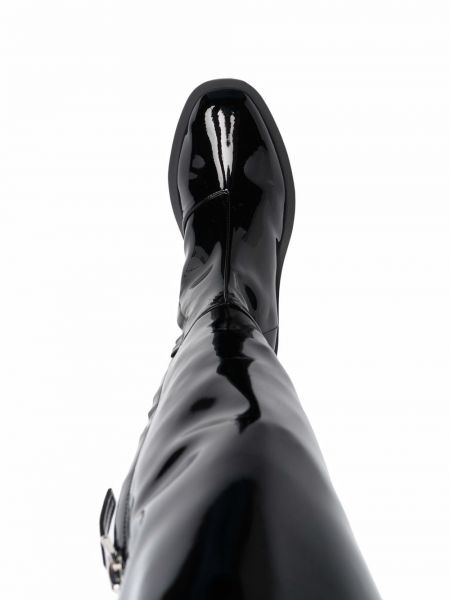 Stivali di gomma di pelle Givenchy nero