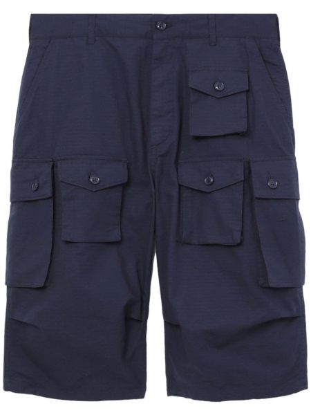 Pantaloni scurți cargo din bumbac Engineered Garments albastru