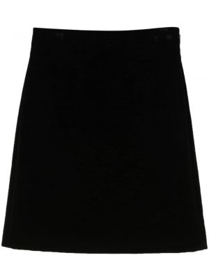 Mini suknja od samta Ferragamo crna